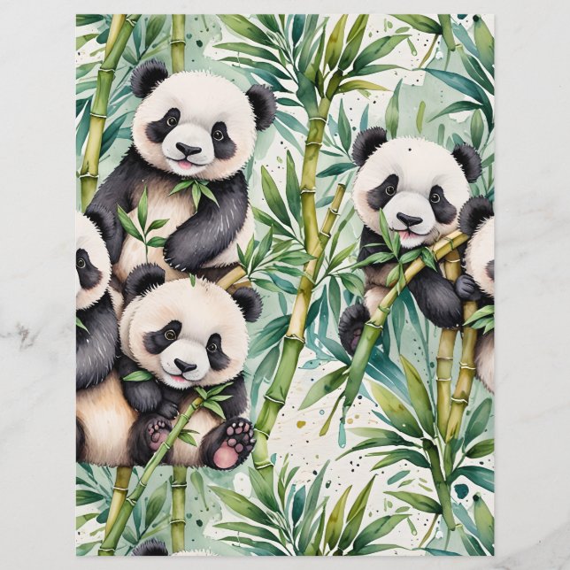 Cute Pandas och Bamboo (Framsida)