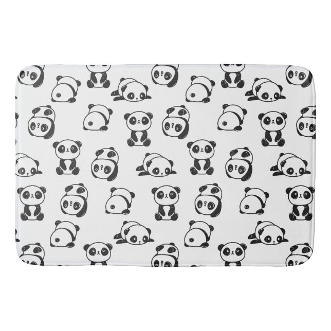 Cute Pandas Pattern  Badrumsmatta (Framsidan)