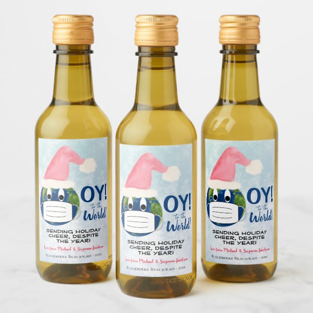 Cute Pandemic OY till World Helgdag Mini Vinetikett (Flaskor)