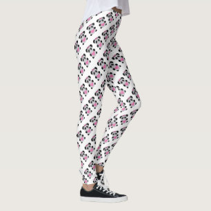 Cute Pandor med Rosa Leggings