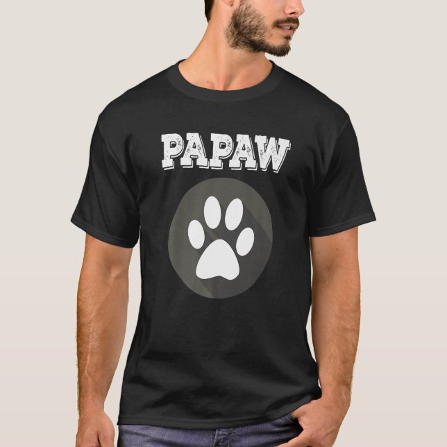 Cute PAPAW Pappa Tass avtrycksfack för Hund T Shirt (Framsida)