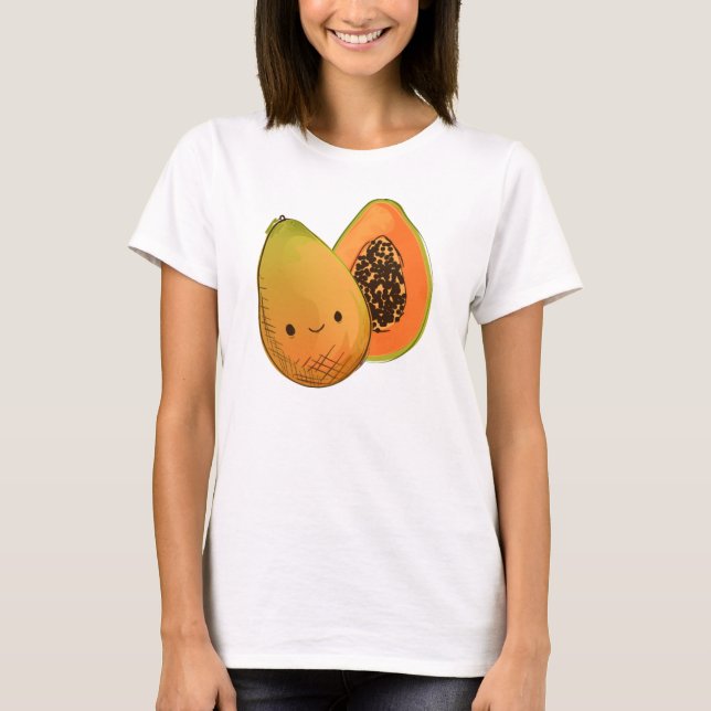 Cute Papaya T Shirt (Framsida)