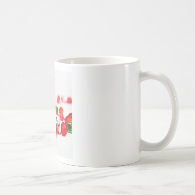 Cute Papillon Hund jultomten Hat Kaffemugg (Höger)