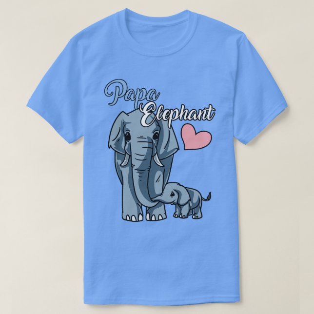 Cute Pappa Elephant Baby Shower Gift Future Pappa T Shirt (Design framsida)