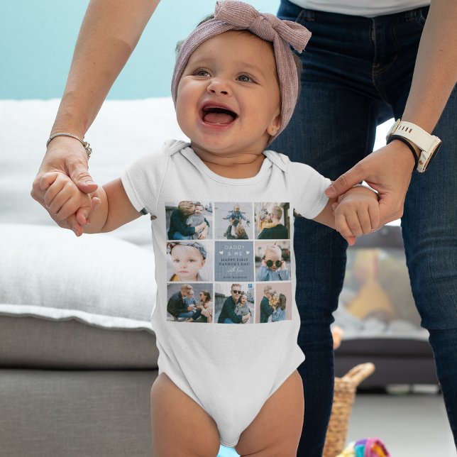 Cute 'pappa & Me' Photo Collage 1st Fars dag B T Shirt (Skapare uppladdad)