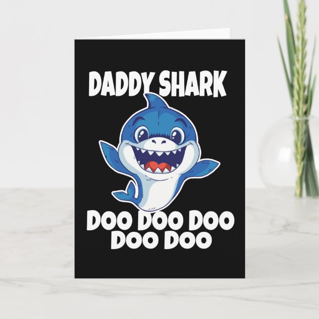 Cute pappa Shark Doo Doo Doo Doo Kort (Framsida)