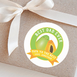 Cute Pappa Ya är den bästa fruktpun för Pappa Runt Klistermärke