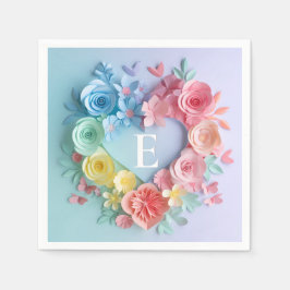 Cute Papper Hearts, Flowers, Butterflies Pappersservett