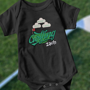 Cute Pappor Little Caddie Golfer Namn Tee