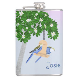 Cute par Playful Parrots Rosellas Add Namn Fickplunta