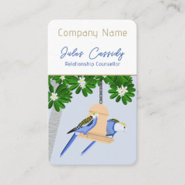 Cute par Playful Parrots Rosellas Counselor Visitkort