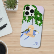 Cute par Playful Parrots Rosellas Monogram