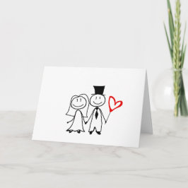 Cute par Teckning Valentines day kort