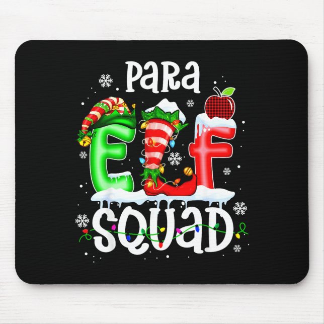 Cute Para Elf Squad Funny Christmas Elf Kids Teach Musmatta (Framsidan)