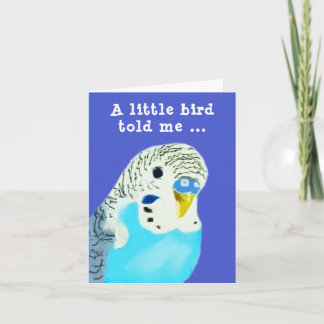 Cute parakeal-födelsedag kort