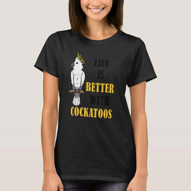 Cute Parakeet Cockatiel Cockatoo T Shirt (Framsida)