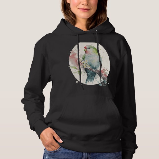 Cute Parakeet Japanese Cherry Blossom Budgie Sakur T Shirt (Framsida)