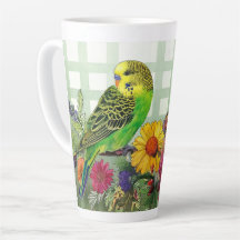 Cute Parakeet och Flowers