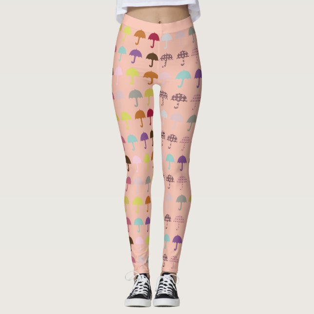 Cute Parbrellas Leggings (Framsida)
