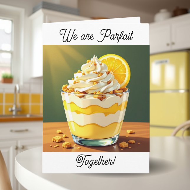 Cute Parfait Happy Anniversary Love Kort (Skapare uppladdad)