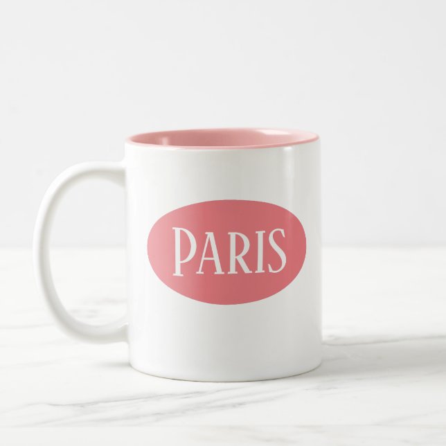 Cute Paris Rosa Mugg (Vänster)