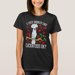 Cute Parrot Animal Bird Girls Women Cockatoo T Shirt