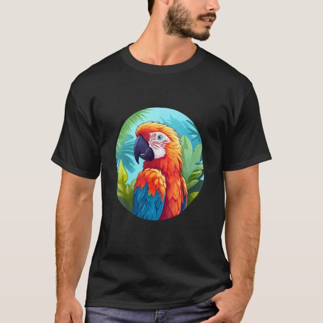 Cute Parrot Bird Parrot Motif Birds Parrot 1 T Shirt (Framsida)