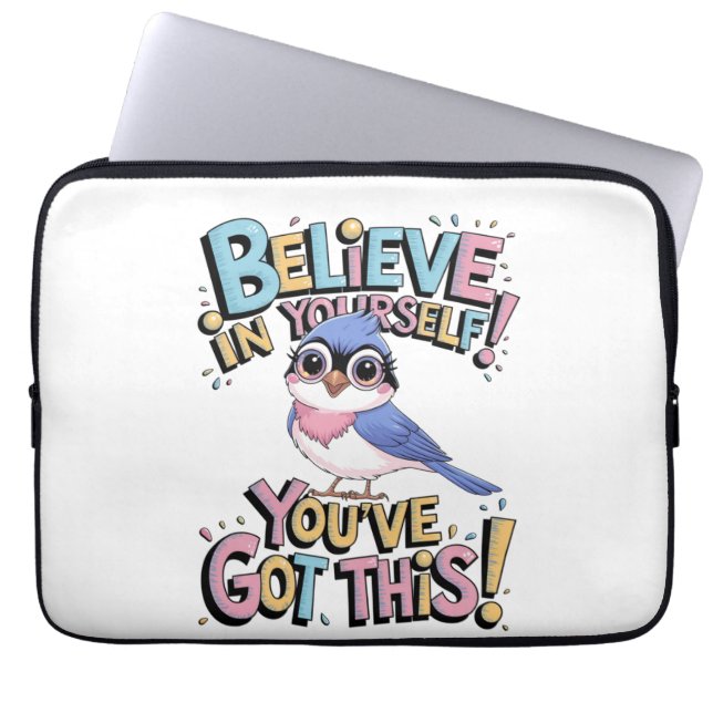 Cute Parrot Electronics Bag Laptop Fodral (Framsidan)