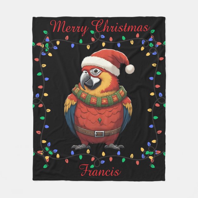 Cute Parrot Fleece Blanket (Framsidan)
