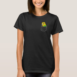 Cute Parrot i en Pocket I-Gult Budgie Budgerigar T Shirt