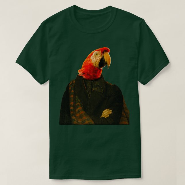 Cute parrot Macaw Distinguish Royal Hund Pets on r T Shirt (Design framsida)