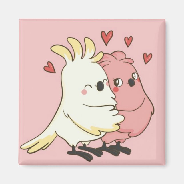 Cute Parrots Magnet (Framsidan)