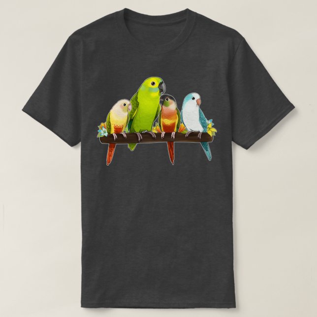 Cute Parrots T Shirt (Design framsida)