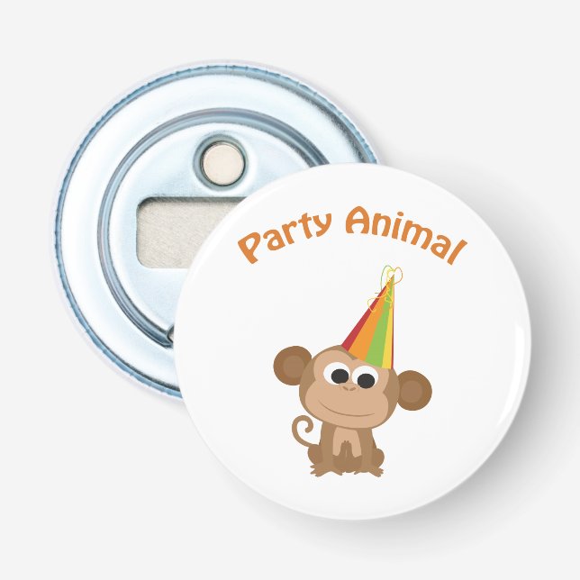 Cute Party Animal Monkey Flasköppnare (Framsidan)