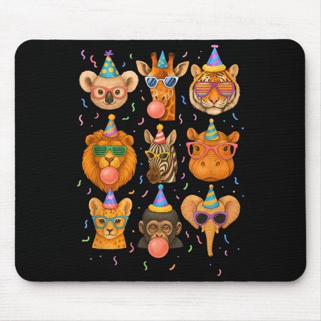 Cute Party Animals Birthday Wildlife Zoo Birthday  Musmatta (Framsidan)