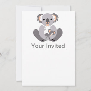 Cute-Party-djur-Koala - inbjudan