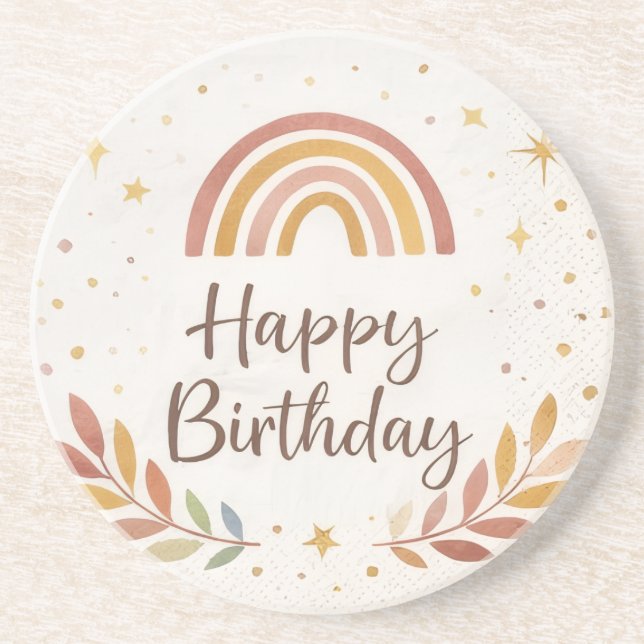 | Cute Party Drink Coaster | Kids Birthday Decor | Underlägg (Framsidan)