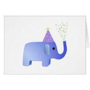 Cute Party Elephant OBS Kort