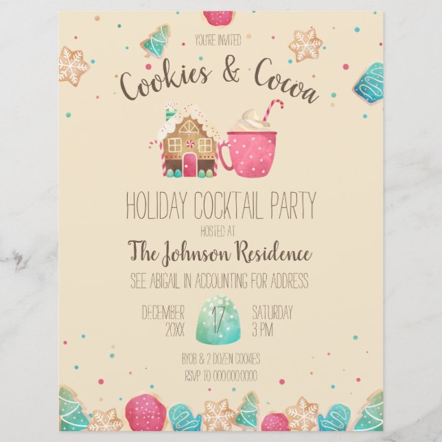 Cute Party Flyer i Exchange för julcookie (Framsida)