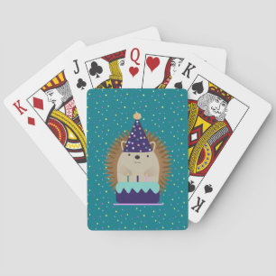 Cute Party Hedgehog Casinokort