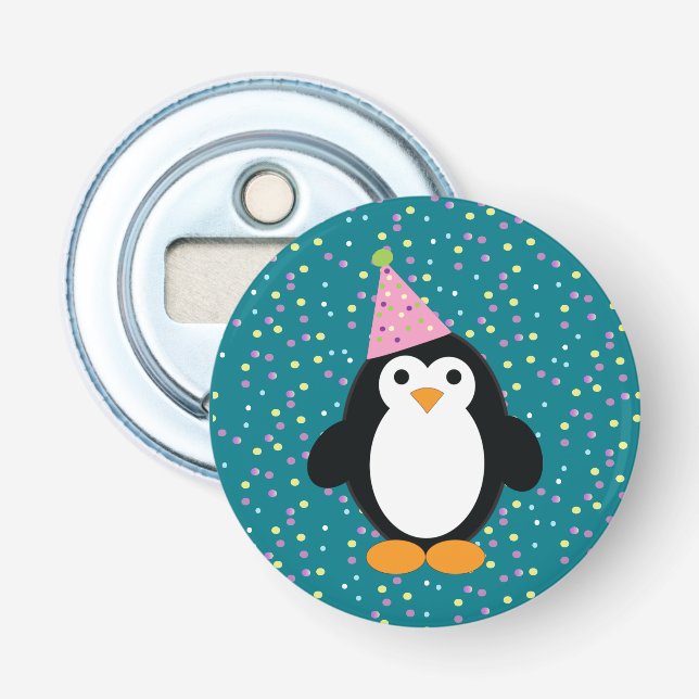 Cute Party Penguin Flasköppnare (Framsidan)