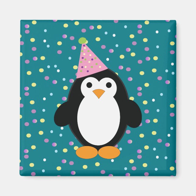 Cute Party Penguin Magnet (Framsidan)