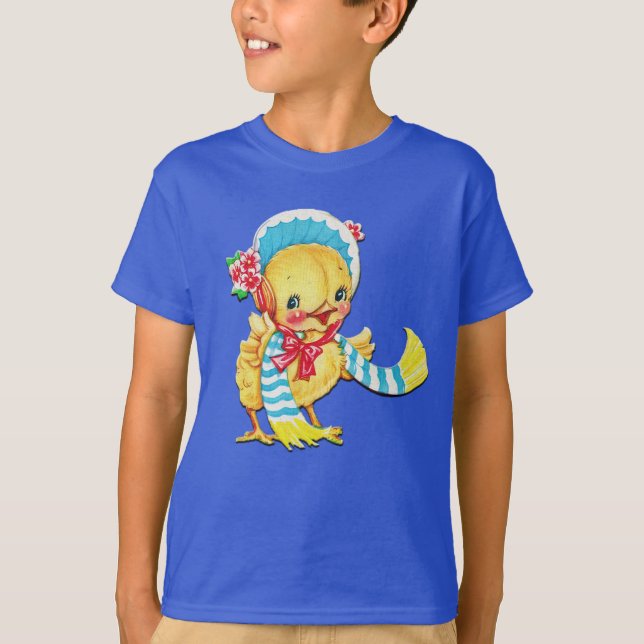 Cute Påsk Baby Chic Blue Unisex T Shirt (Framsida)
