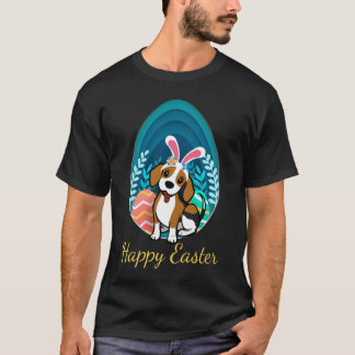 Cute Påsk Beagle Lycklig T Shirt