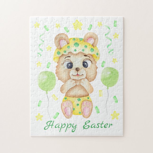 Cute Påsk Bear för en positiv stämning Pussel (Vertikal)