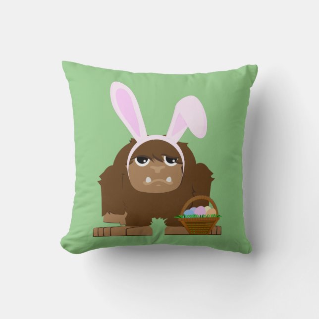 Cute Påsk Bigfoot Kudde (Framsida)