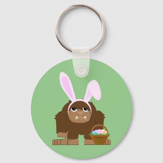 Cute Påsk Bigfoot Nyckelring (Framsida)