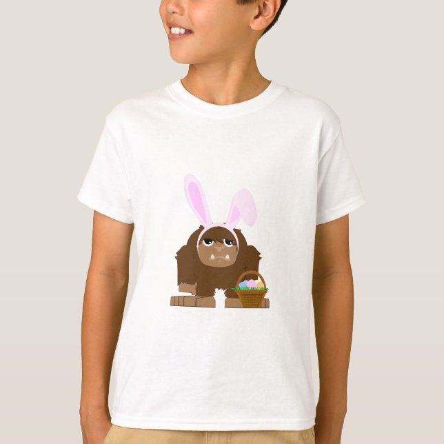 Cute Påsk Bigfoot Tee Shirt (Framsida)