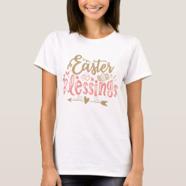 Cute Påsk Blessings ord T Shirt