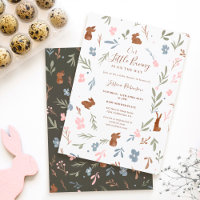 Cute Påsk blommigt-kanin, liten babydusch